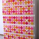 Mod Podge wallpapered dresser