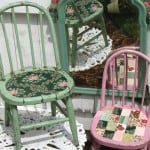 wallpapered chairs