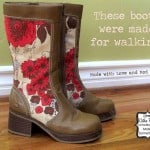 mod podge boots shoes