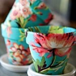 Mod Podge terra cotta pots