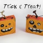 DIY Halloween pumpkin trick or treat magnets