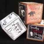 DIY Mod Podge vintage Halloween blocks