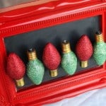 Glitter Christmas light magnets