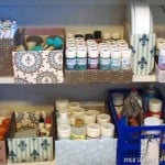 Mod Podge craft space organizing