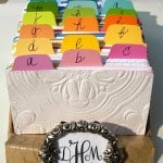 Rainbow paint chip Rolodex