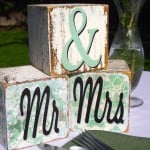DIY wedding decor: Mr and Mrs blocks