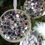 Easy and budget friendly - simple rhinestone recycled ornament craft tutorial