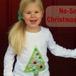 Mod Podge no-sew Christmas shirt using a photo transfer