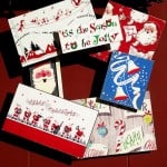 Make a Christmas wreath from vintage cards