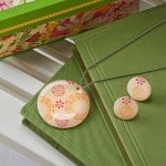 Fair isle DIY necklace and earrings