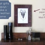 Decoupage frame that looks like real leather