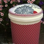 Mod Podge Fabric Covered Garden Bucket