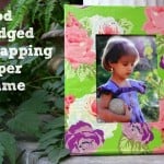 Make a frame - using Mod Podge and wrapping paper