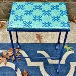 Mod Podged outdoor tabletop