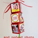 Mod Podged photo Christmas ornaments