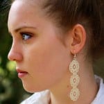 DIY earrings made with lace