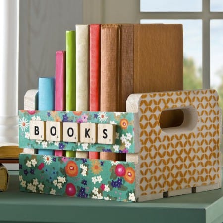 How to decorate a wood crate