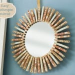 Make a mirror using clothespins