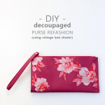DIY vintage floral purse refashion