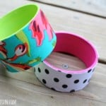 Bracelets made from empty tape rolls