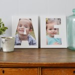 Make Mod Podged photo initial art - such a cute home decor or gift idea!