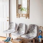 Decoupage marble fabric chairs