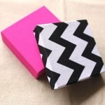 Fabric covered jewelry DIY gift boxes made with Mod Podge
