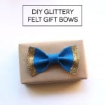 Are you looking for an inexpensive way to decorate gifts? These DIY bows made from felt are the perfect solution - with some added sparkle!