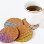 Make these glitter DIY coasters to help your guests or family members keep their drinks straight - no more guessing whose drink is whose.