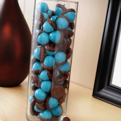 Learn how to paint acorns - they make the perfect budget fall craft! Pick your favorite colors to paint your acorns and then seal your nuts with Mod Podge.