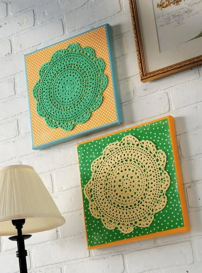 Doily Wall Art the Easy Way, On a Budget