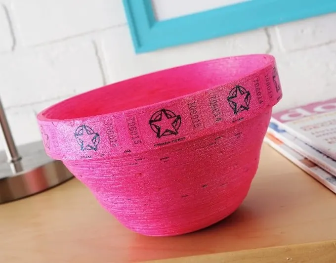 How to make a ticket bowl using Mod Podge