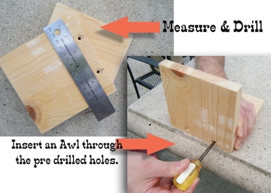 Measure holes to drill with a ruler