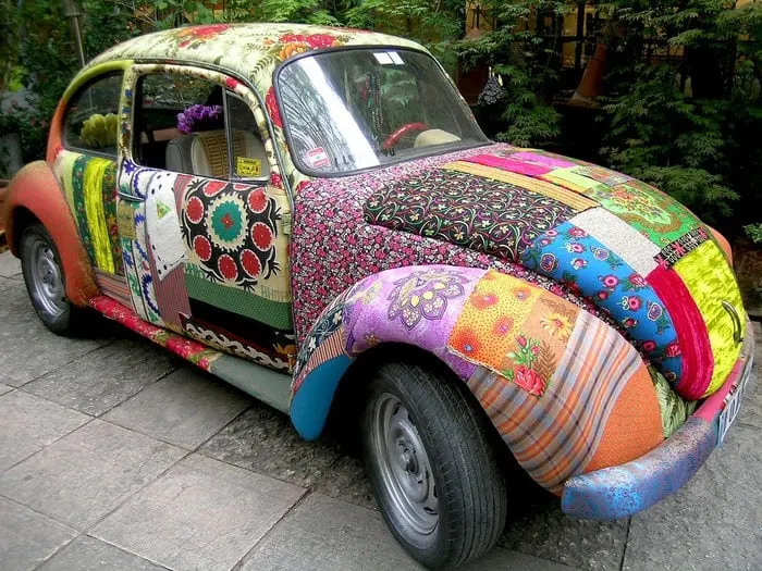 Mod Podge Car with Fabric is the Coolest