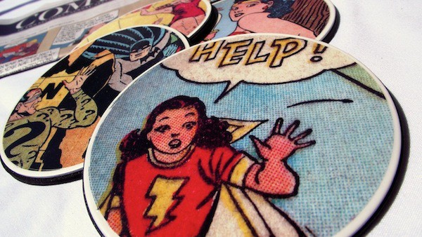 Comic book coasters