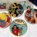 Mod Podge coasters made with comic book pages and outlet covers