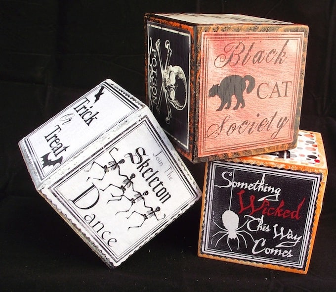 Vintage Halloween Blocks for Your Holiday Table