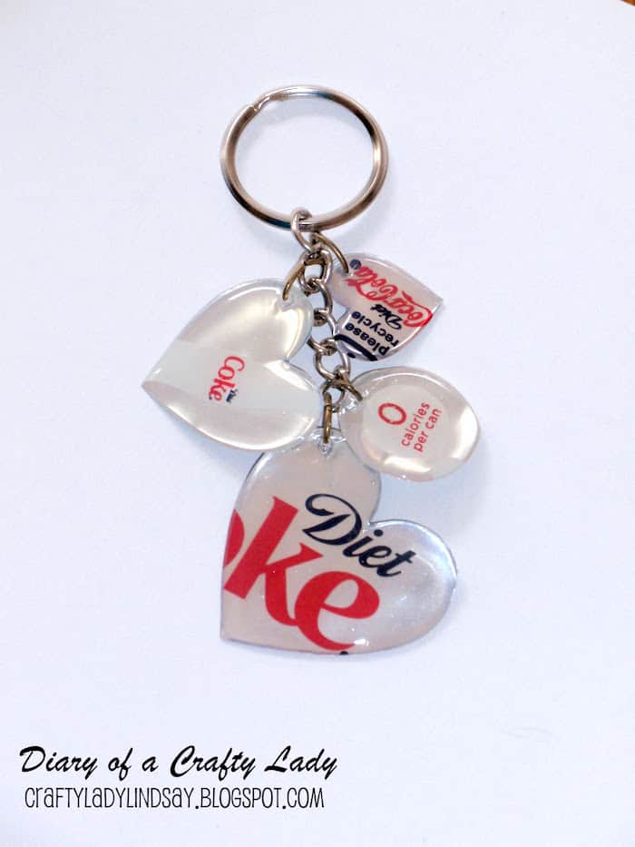 DIY keychain made from a Coke can