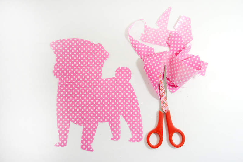 Cut your fabric piece shape