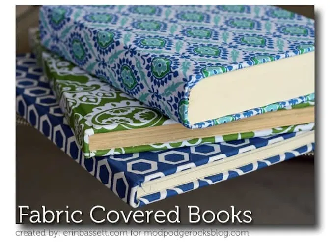 How to cover books with fabric for home decor