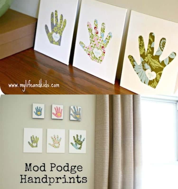 This mothers day craft for kids is one that you can treasure year after year - this cute handprint art is a perfect gift idea!