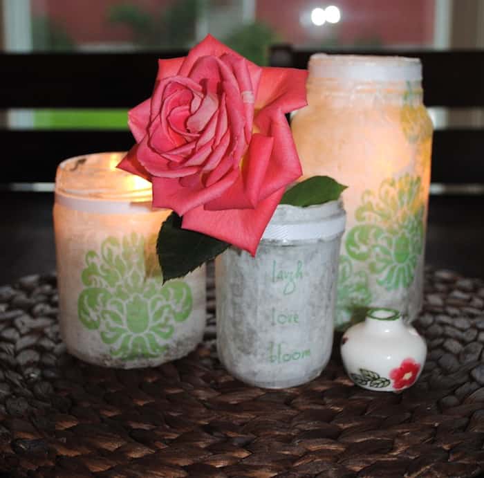 Tissue Paper Mason Jar Centerpieces Mod Podge Rocks