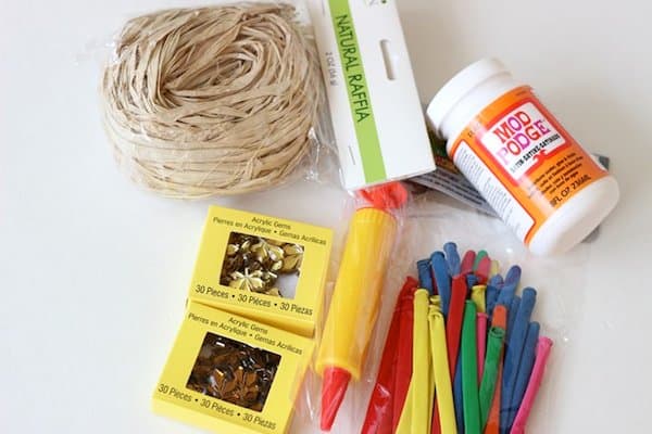 Supplies to make DIY napkin rings for fall
