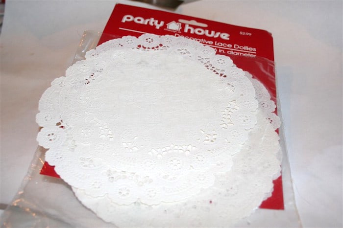 Package of paper doilies