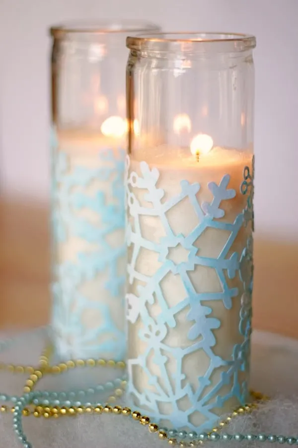 Snowflake Votives Are Easy to Make for Winter