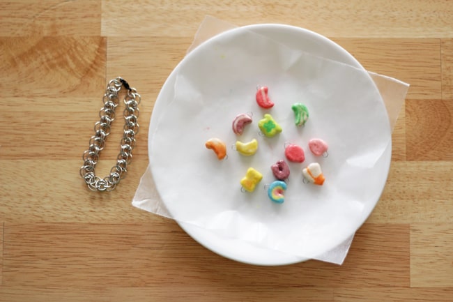 Lucky Charms marshmallows on a plate