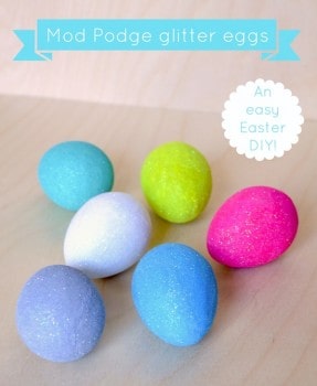 These Glitter Easter Eggs Make A Big Impact - Mod Podge Rocks