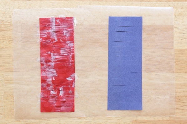 Painting tissue paper with Mod Podge