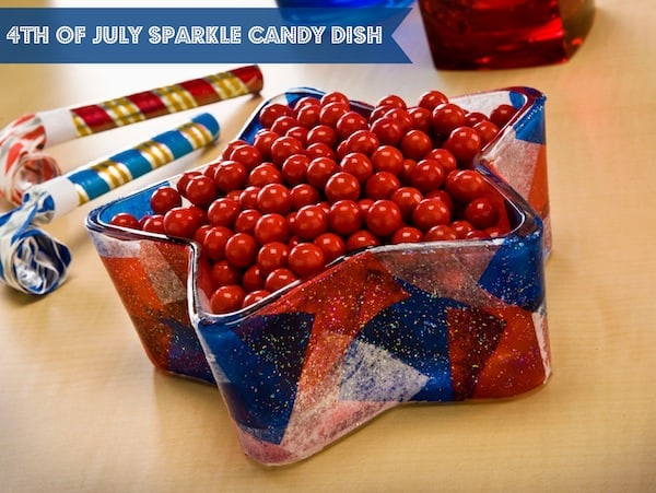 Fourth of July Craft - Make a Sparkle Candy Dish