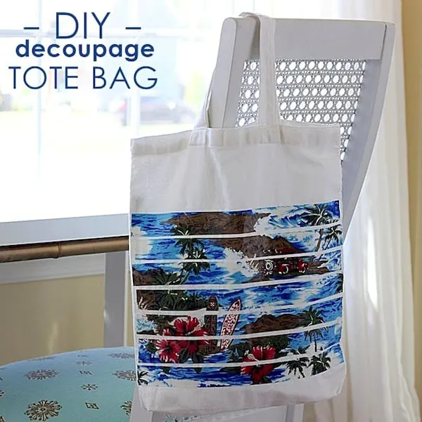 Decorate a canvas tote bag